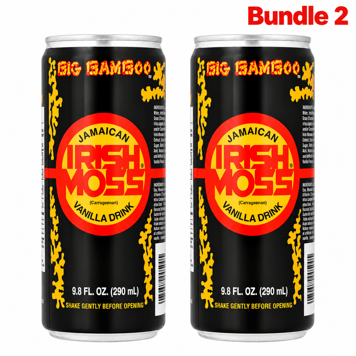Big Bamboo Irish Moss Vanilla pack of 2 cans