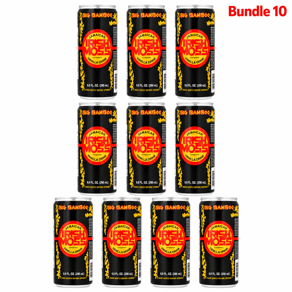 Big Bamboo Irish Moss Vanilla pack of 10 cans