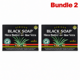 Black Soap Shea Butter and Aloe Vera pack of 2 bars