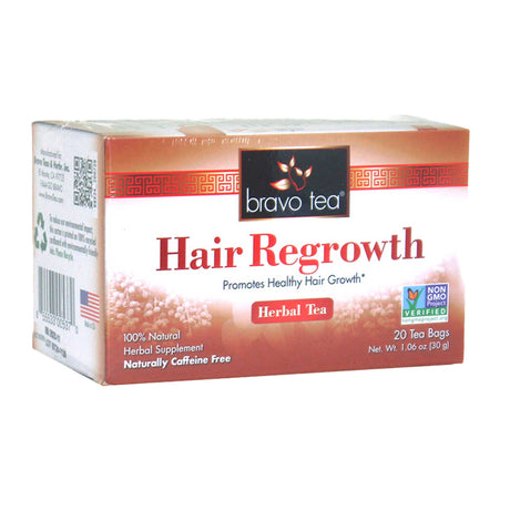 Bravo Hair Regrowth Tea – Herbal Blend for Hair & Scalp Health (20 Bags) - Yado African & Caribbean Market