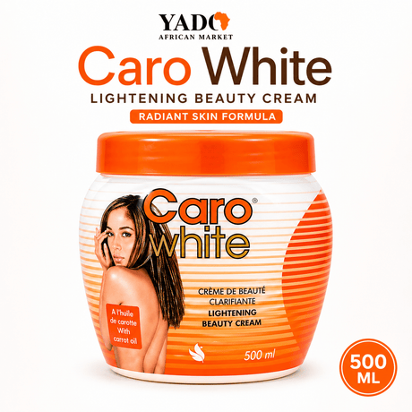 Caro White Lightening Beauty Cream - 500ml Jar, Radiant Skin Formula - Yado African & Caribbean Market