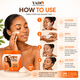 Caro White Lightening Beauty Cream - 500ml Jar, Radiant Skin Formula - Yado African & Caribbean Market
