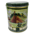 Chinese green tea (thé vert) painted metal tin