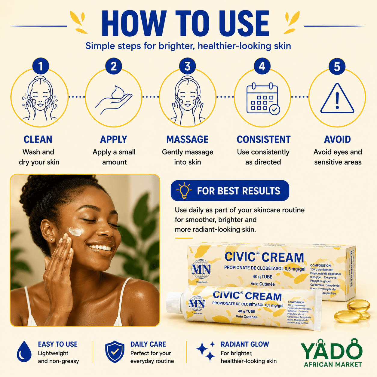 Civic Cream – Brightening & Moisturizing Cream for Radiant Skin
