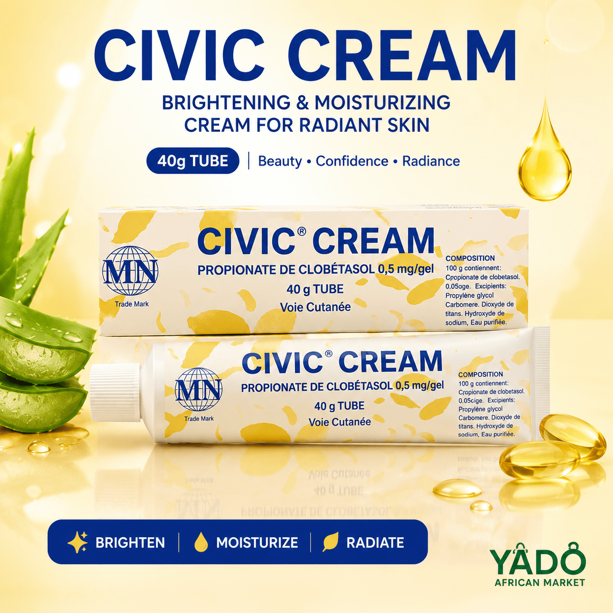 Civic Cream – Brightening & Moisturizing Cream for Radiant Skin