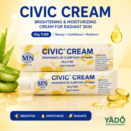 Civic Cream – Brightening & Moisturizing Cream for Radiant Skin - Yado African & Caribbean Market