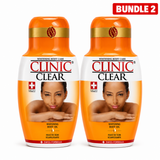 linic Clear Whitening Body Oil 125ml, moisturizing skincare oil designed to nourish and soften skin while helping promote a smoother, more even-looking, and radiant complexion for daily body care, pack of 2