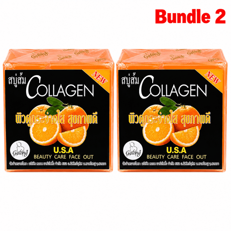 Collagen Orange Face Soap pack of 2 bars