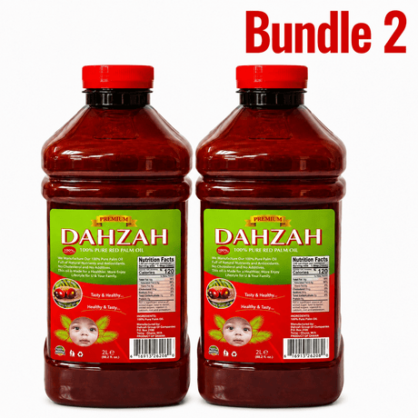 Dahzah Red Palm Oil 2L pack of 2 bottles