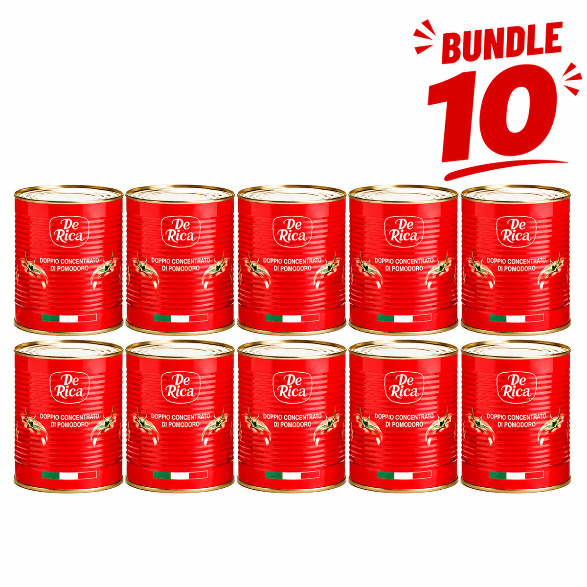 De Rica Tomato Paste 210 g pack of 10 tins