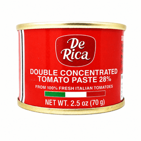 De Rica Tomato Paste, rich concentrated tomato paste that adds deep tomato flavor and color to soups, stews, sauces, rice dishes, and everyday cooking.