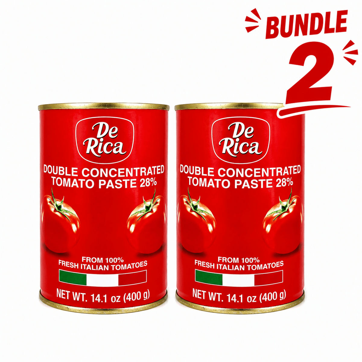 De Rica Tomato Paste 400 g pack of 2 tins