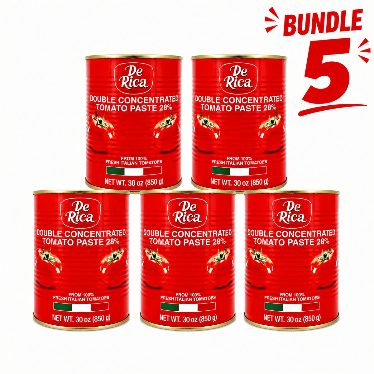 De Rica Tomato Paste 850 g pack of 5 tins