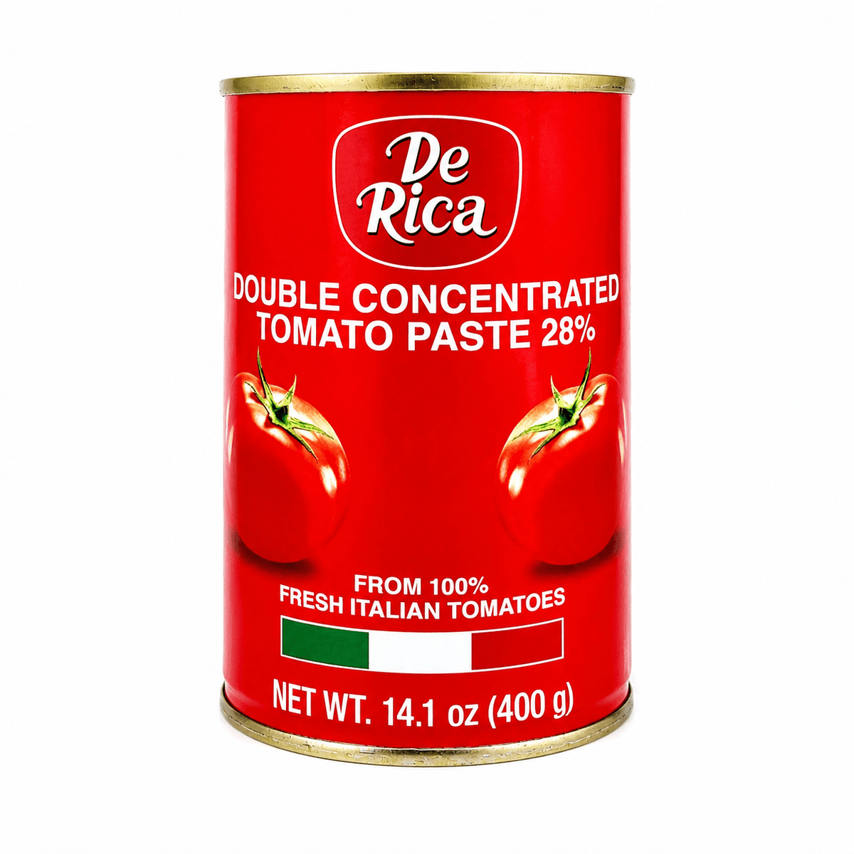 De Rica Tomato Paste, rich concentrated tomato paste that adds deep tomato flavor and color to soups, stews, sauces, rice dishes, and everyday cooking.