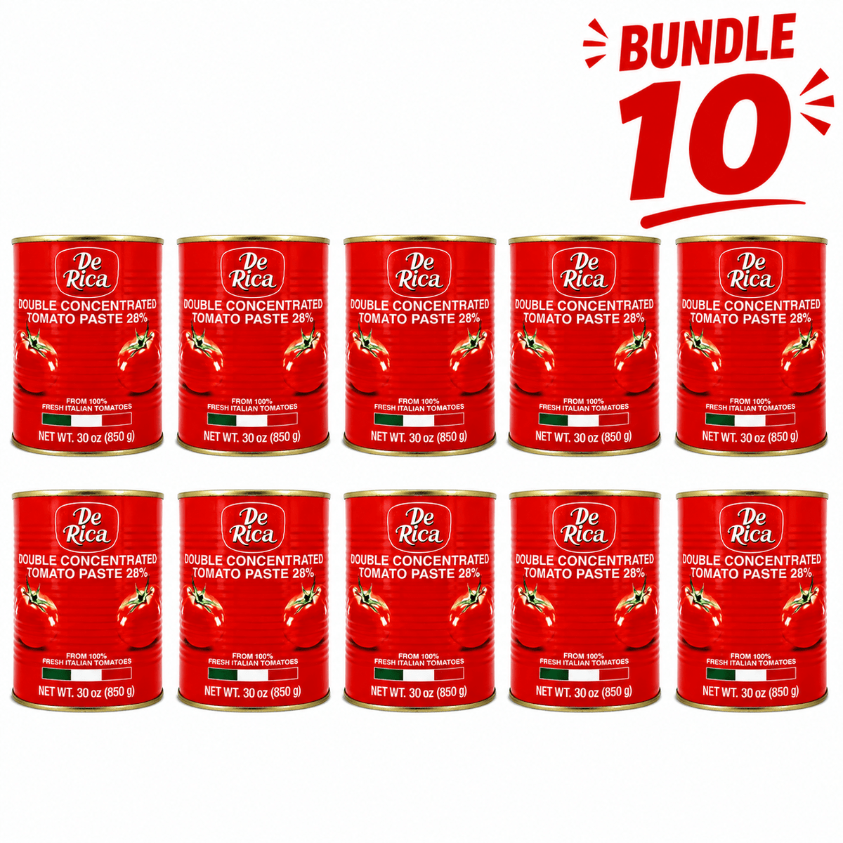 De Rica Tomato Paste 850 g pack of 10 tins