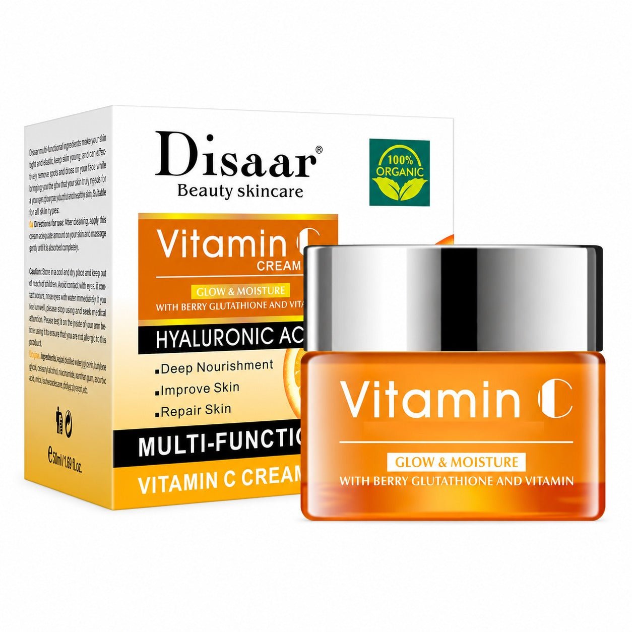 DISAAR Beauty Skincare Vitamin C Cream | 50ml Glow - Yado African & Caribbean Market