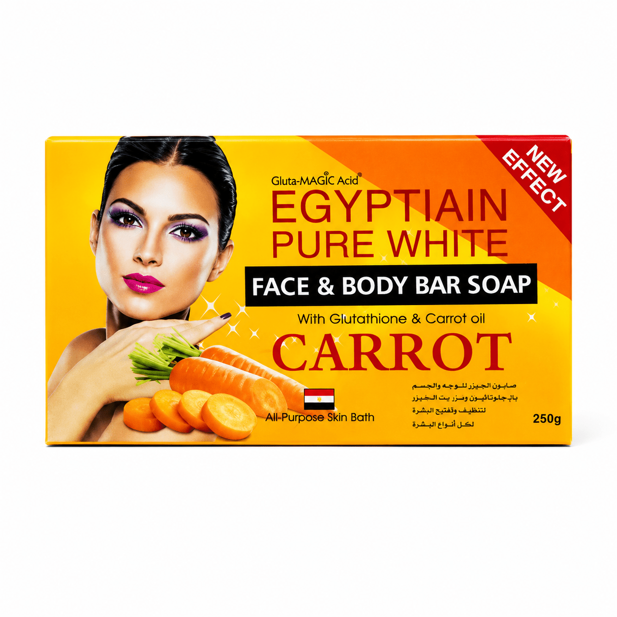 Egyptain Pure White Carrot Face & Body Soap 250g | Gentle Care - Yado African & Caribbean Market