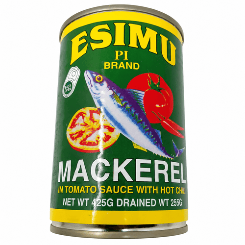 Esimu Pi Mackerel in Tomato Sauce with Chili – Canned Mackerel