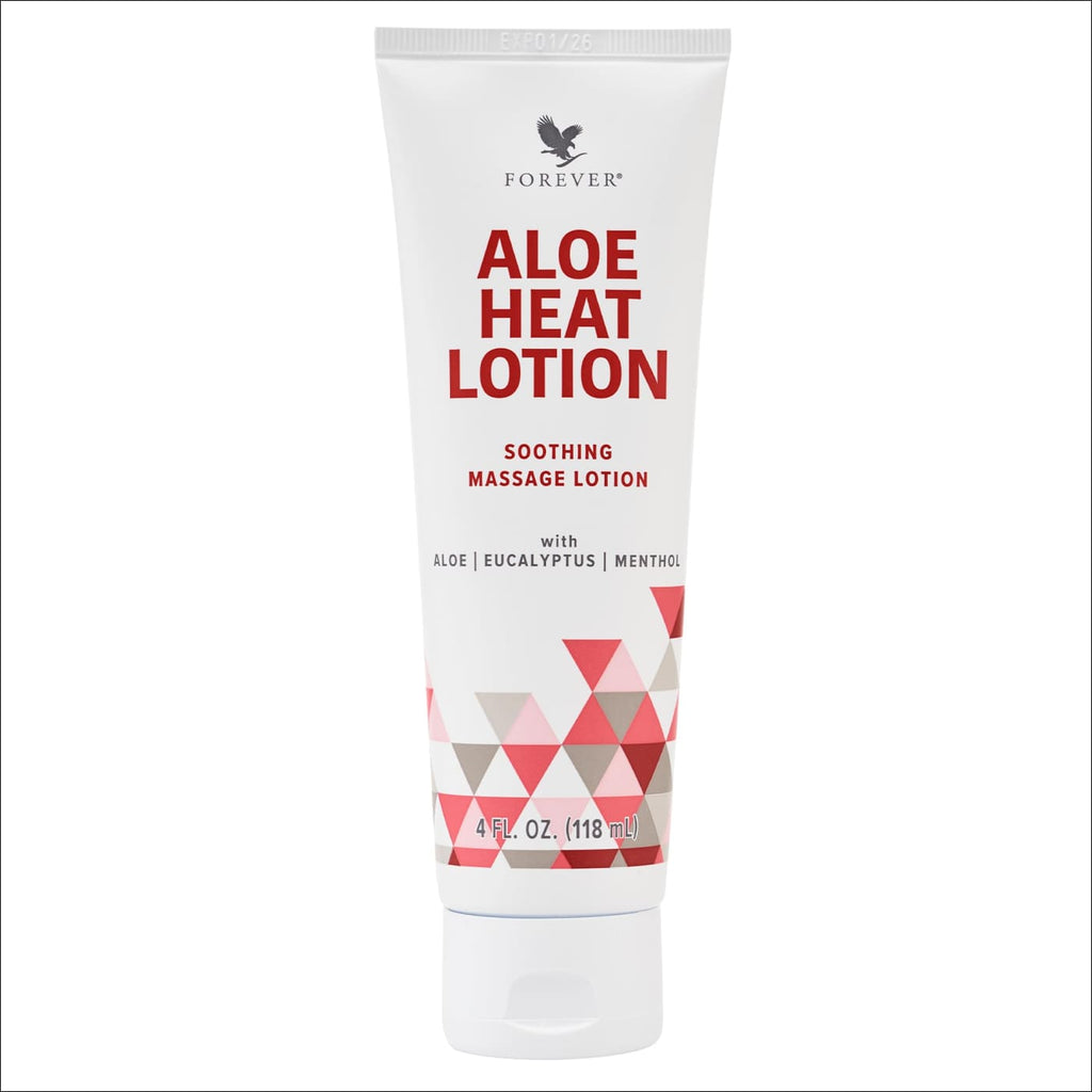 Forever Living - Aloe Heat Lotion with Menthol and Eucalyptus Fragrance Comfort and Skin Nourishment Vegan-Friendly Formula 4 fl oz