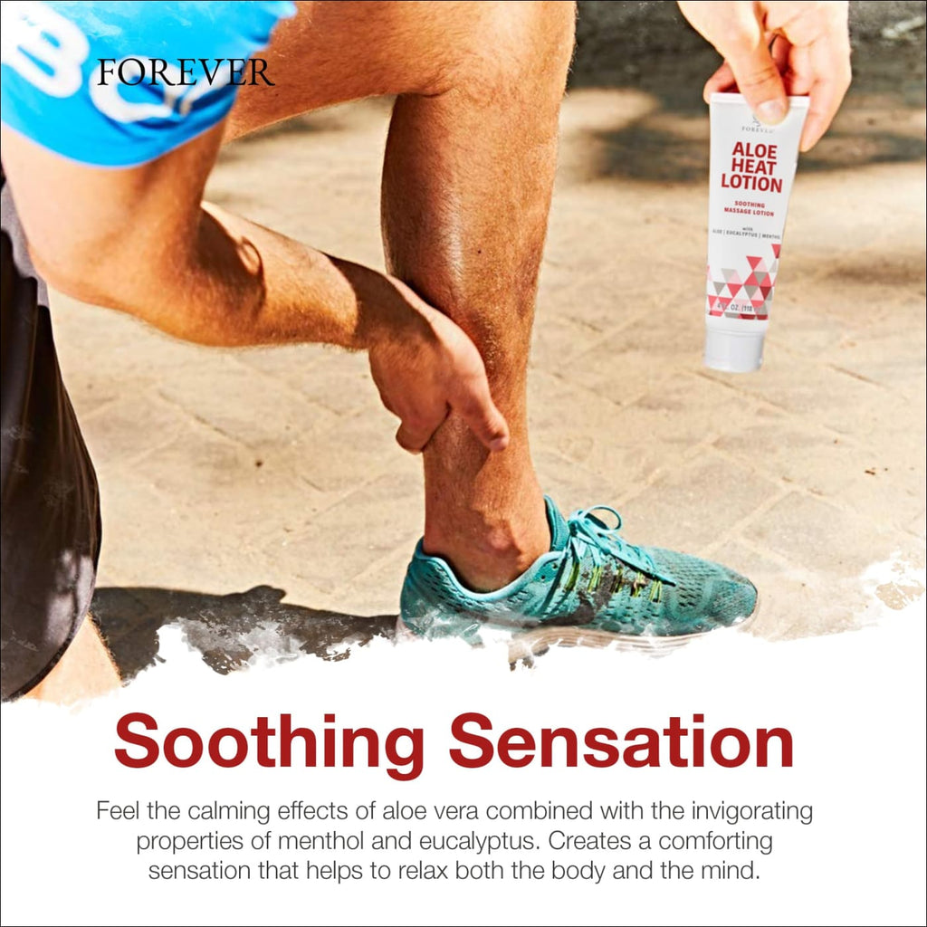 Forever Living - Aloe Heat Lotion with Menthol and Eucalyptus Fragrance Comfort and Skin Nourishment Vegan-Friendly Formula 4 fl oz