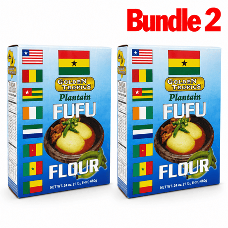 Golden Tropics Plantain Fufu Flour pack of 2 boxes