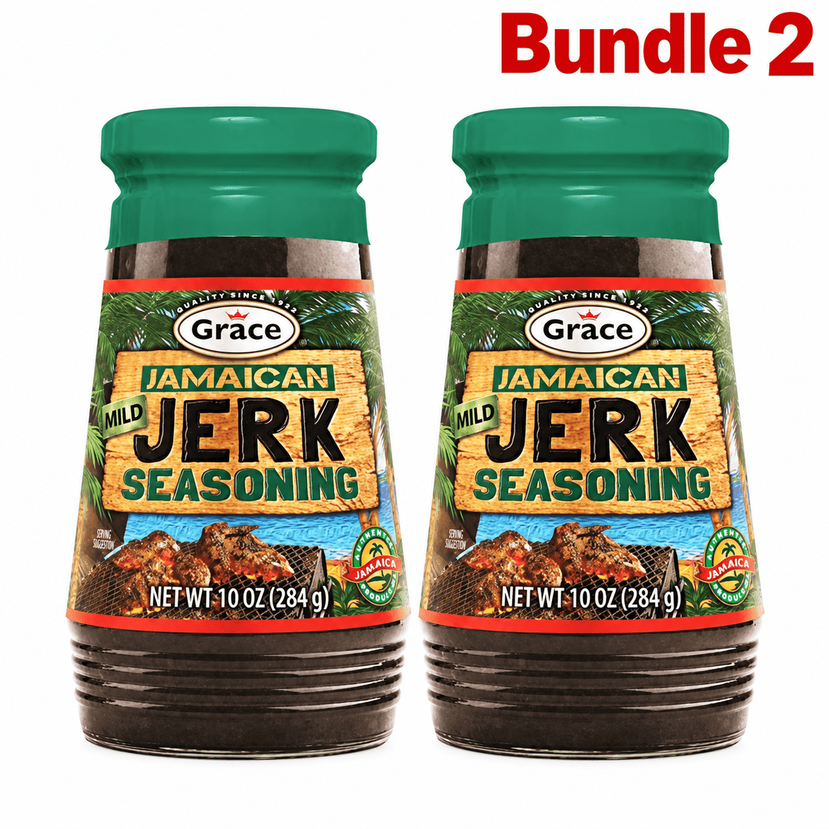 Grace Jamaican Jerk Seasoning Mild pack of 2 jars