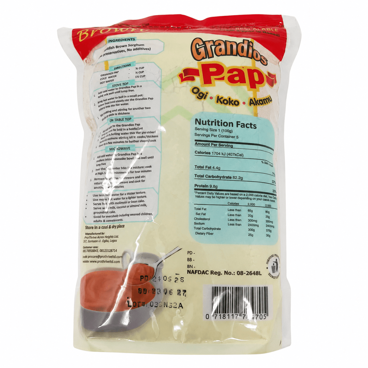 Grandios Pap | Authentic Ogi, Koko & Akamu Mix - Yado African & Caribbean Market