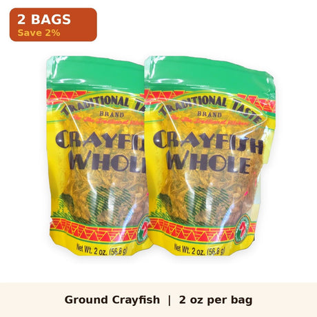 Whole Dried Crayfish 2 oz pack of 2 bags