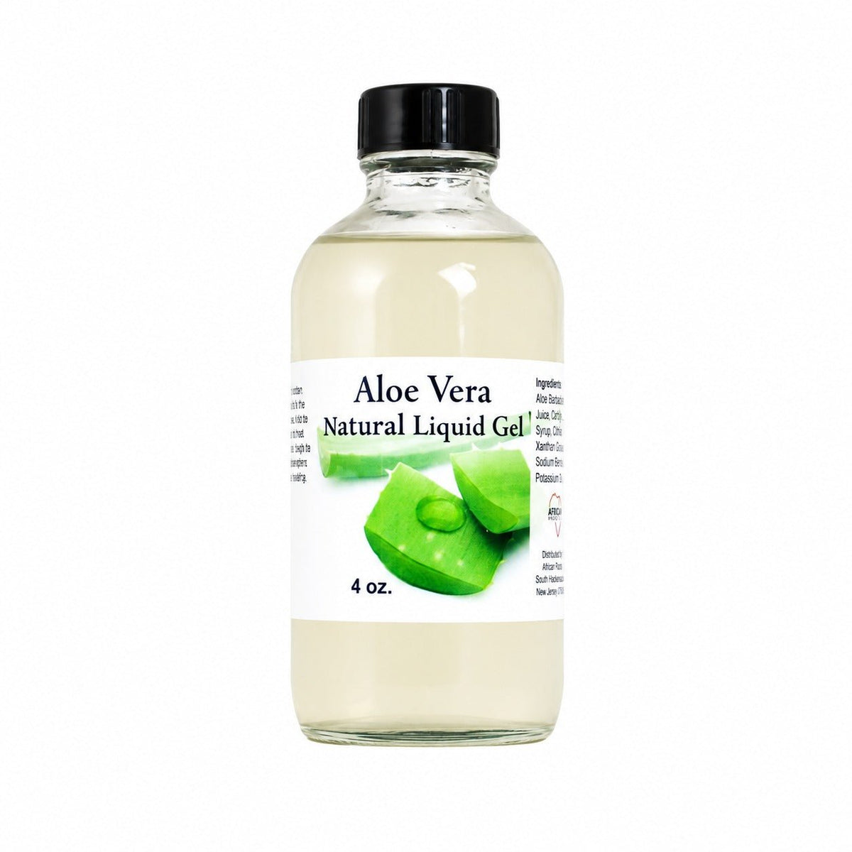 Aloe vera natural liquid gel, 4 oz bottle