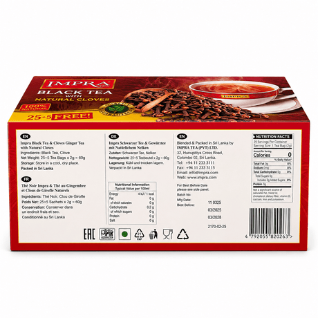 Impra Black Tea With Cloves | Rich & Aromatic Tea - Yado African & Caribbean Market