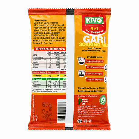 KIVO 4 in 1 Gari Soaking Mix | Quick African Snack Mix - Yado African & Caribbean Market