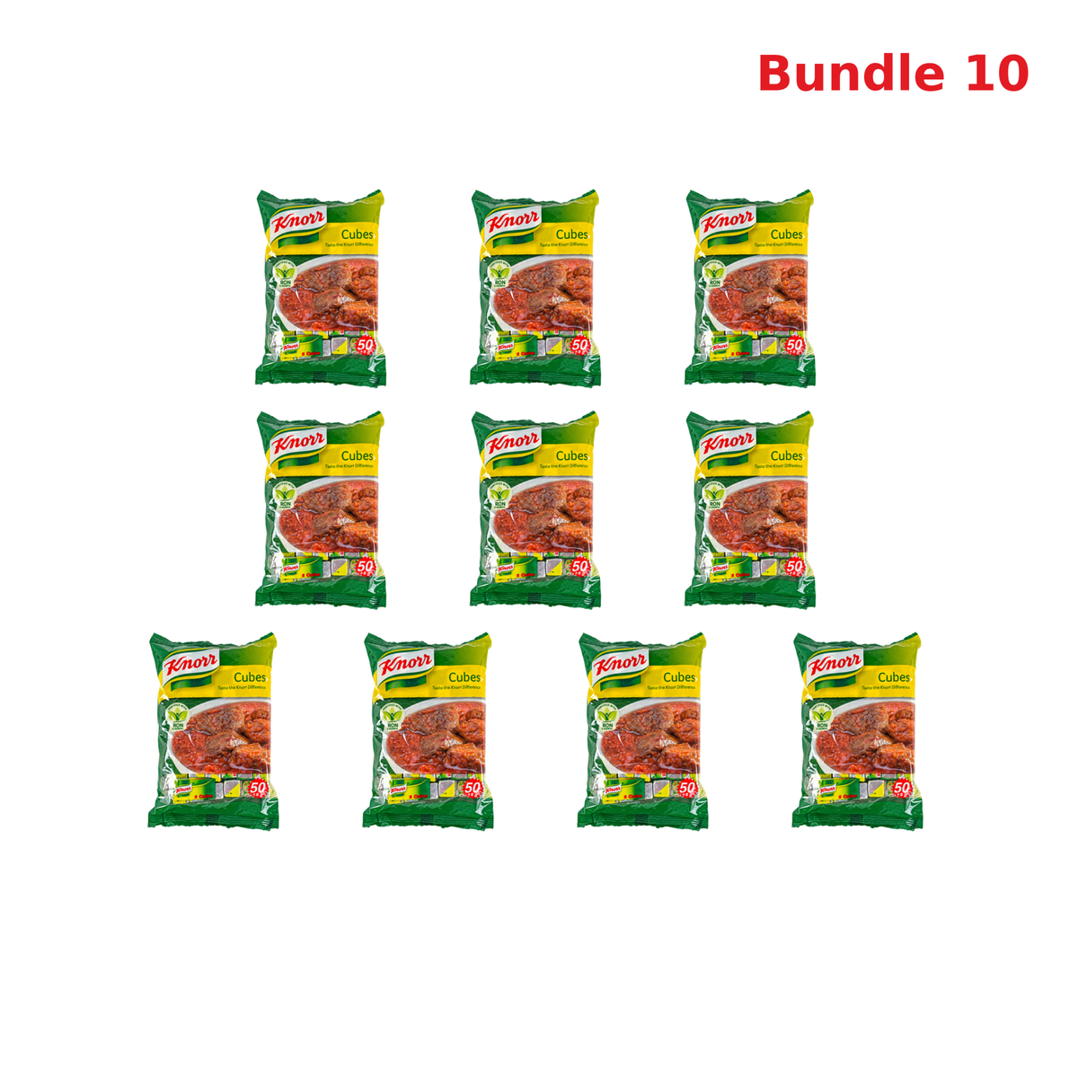 Knorr Beef Seasoning Cubes 50x8g pack of 10 bags