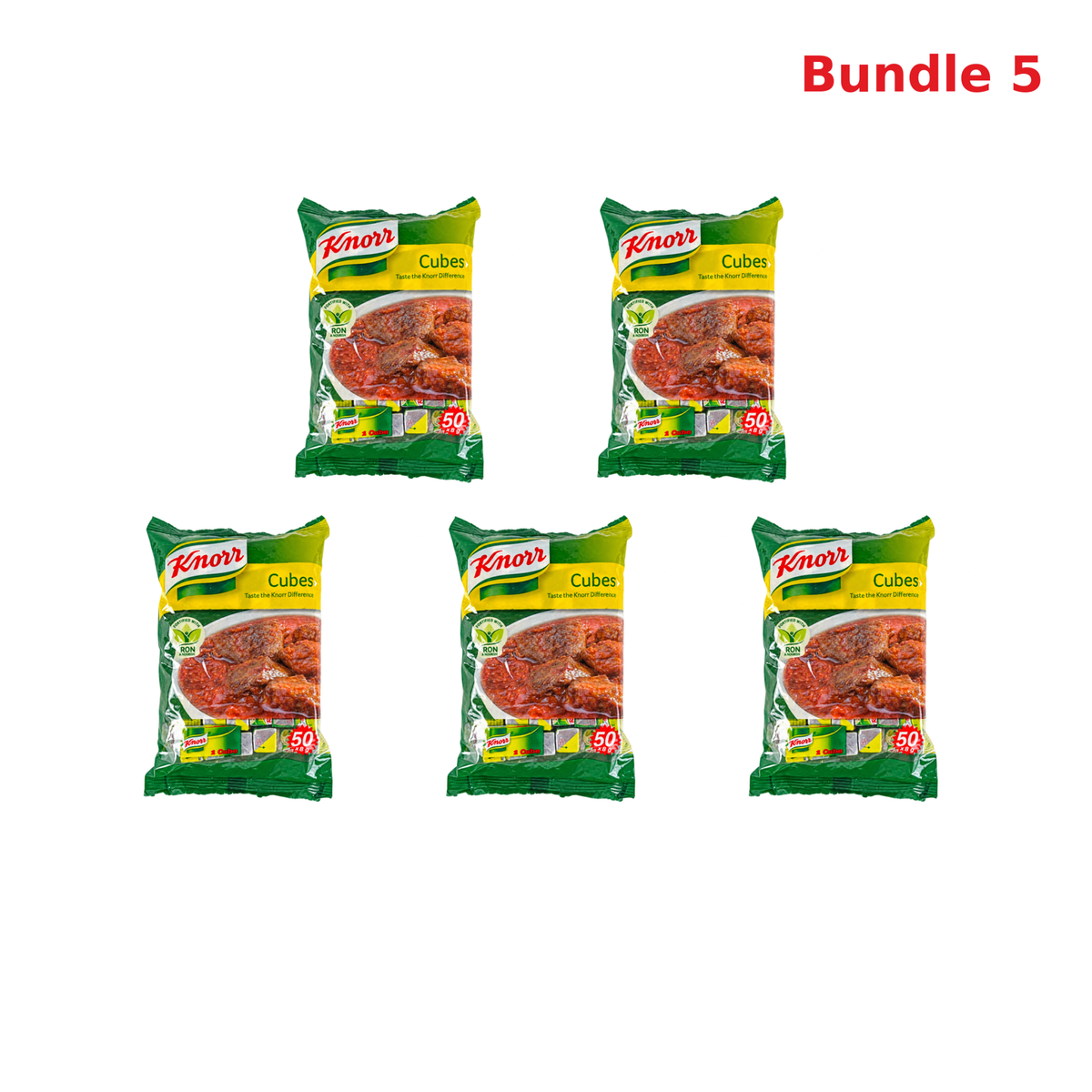 Knorr Beef Seasoning Cubes 50x8g pack of 5 bags