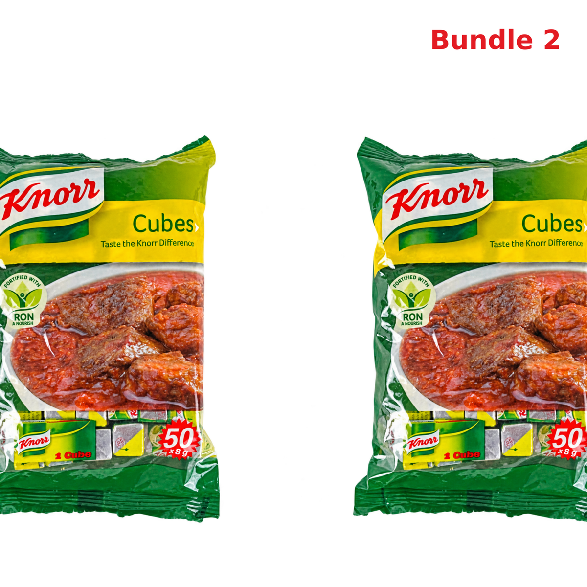 Knorr Beef Seasoning Cubes 50x8g pack of 2 bags