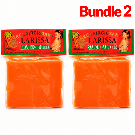Larissa Carrot Soap 225g pack of 2 bars