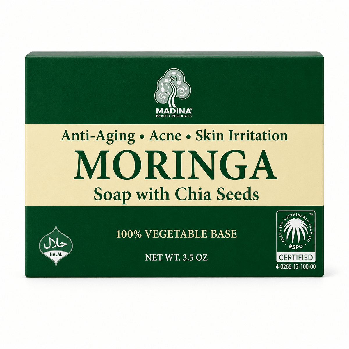 Madina Moringa Soap | Refreshing Botanical Cleansing Bar - Yado African & Caribbean Market