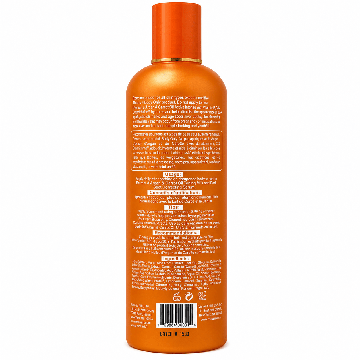 MAKARI EXTREME ARGAN & CARROT OIL TONE BOOSTING BODY GLYCERIN 16.8 OZ | Radiant Glow - Yado African & Caribbean Market