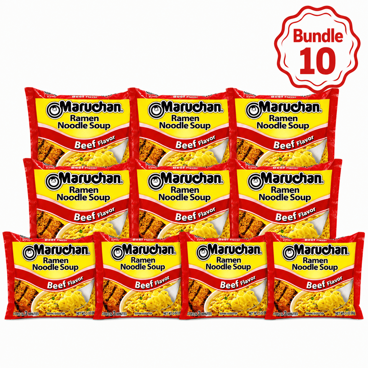 Maruchan Ramen Beef flavour pack of 10 packets