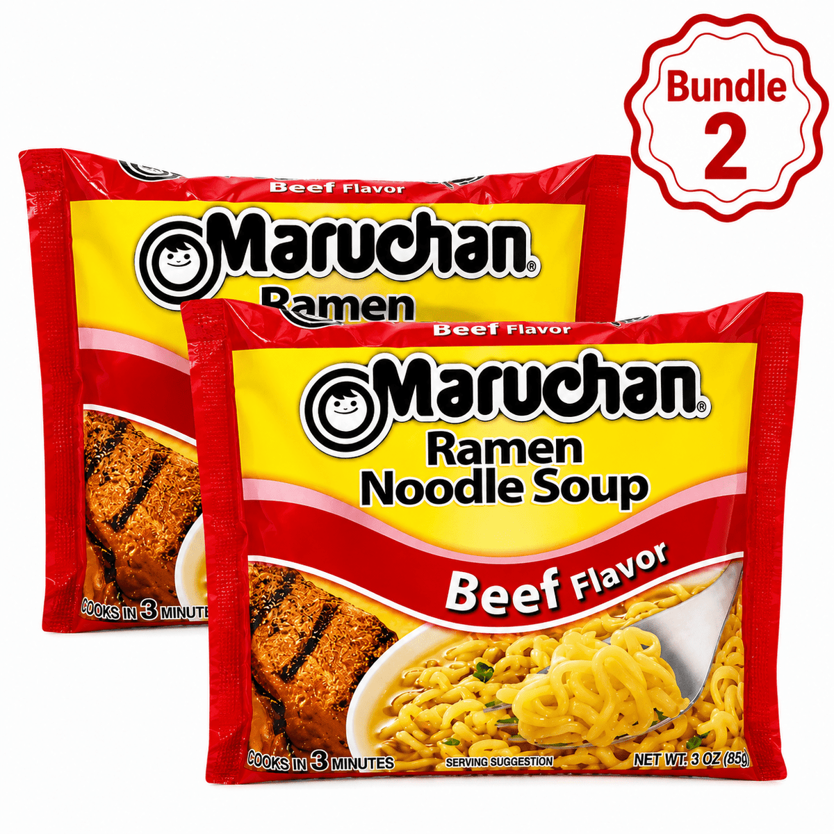Maruchan Ramen Beef flavour pack of 2 packets