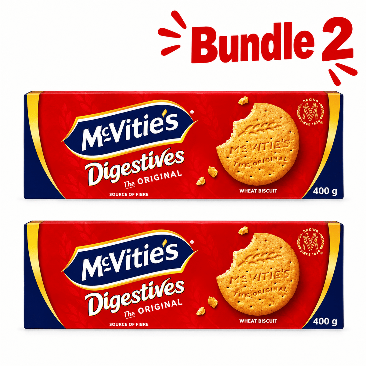 McVitie's Digestive Biscuits 400g pack of 2 packs