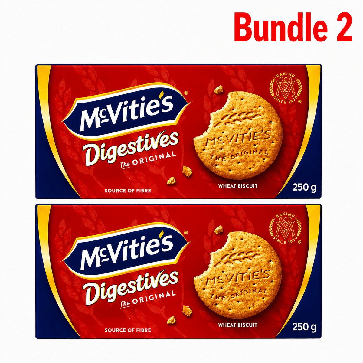 McVitie's Digestive Biscuits 250g pack of 2 packs