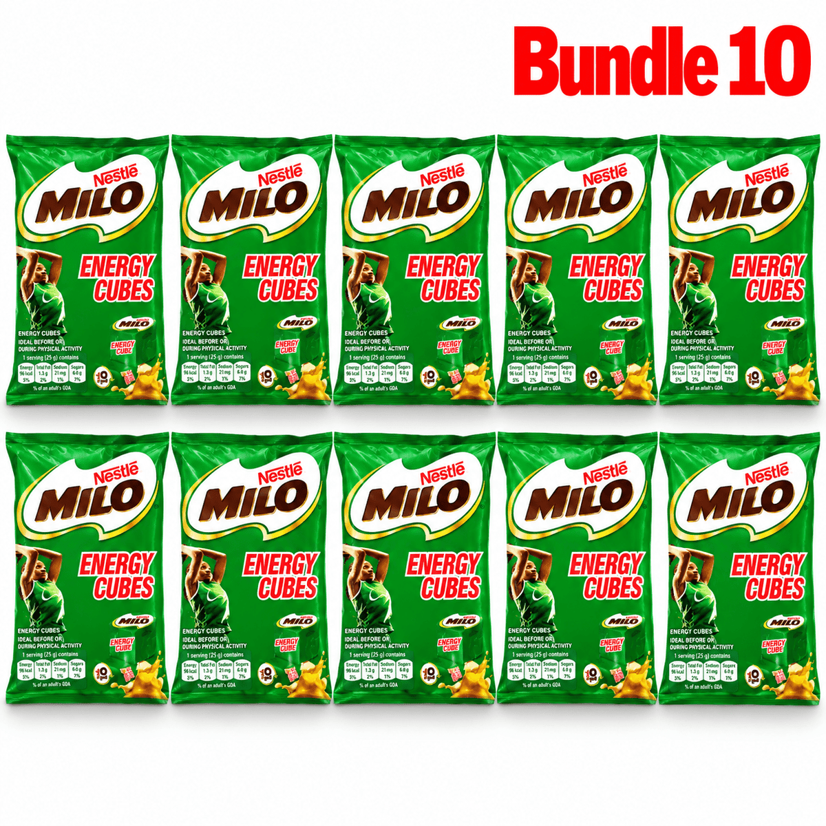 Milo Energy Cube pack of 10 bags