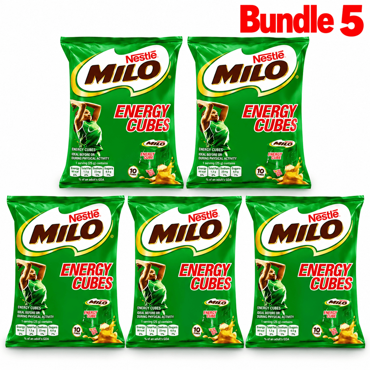 Milo Energy Cube pack of 5 bags