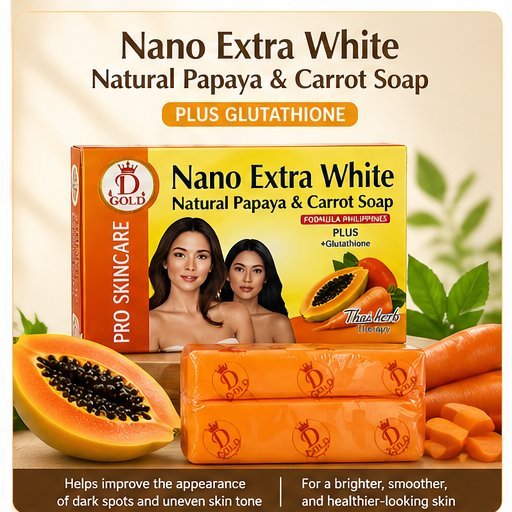 Nano Extra White Papaya Carrot Face Soaps - Yado African & Caribbean Market