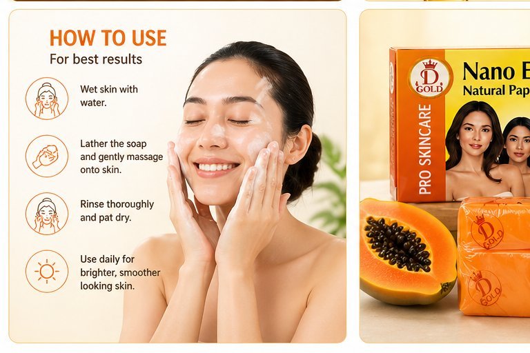 Nano Extra White Papaya Carrot Face Soaps - Yado African & Caribbean Market