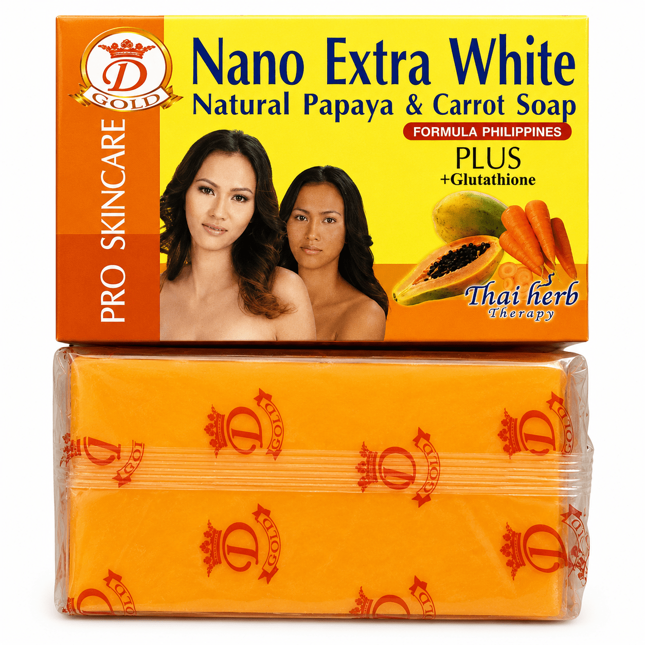 Nano Extra White Papaya Carrot Face Soaps | Radiant Skin - Yado African & Caribbean Market