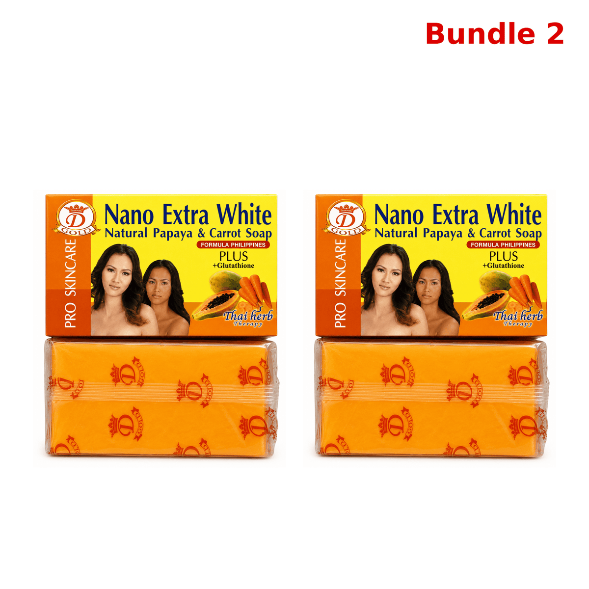 Nano Extra White Papaya Carrot Face Soaps | Radiant Skin - Yado African & Caribbean Market