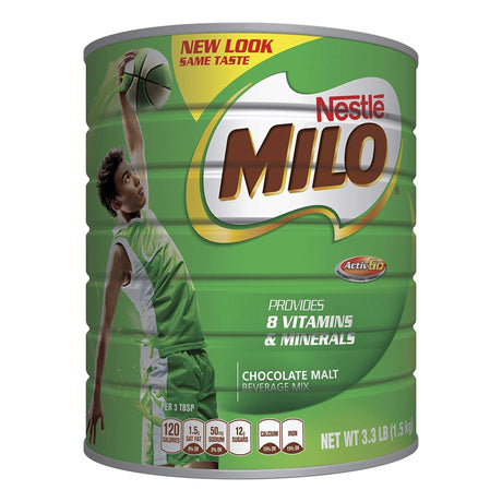 NESTLÉ MILO Chocolate Malt Beverage Mix, 3.3 Pound Can (1.5kg) | Fortified Powder Energy Drink - Yado African & Caribbean Market