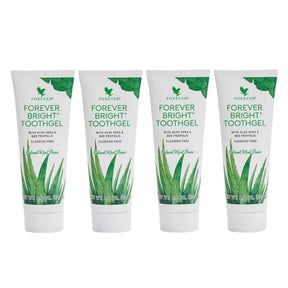 New Forever Living Bright Toothgel With Aloe Vera NO Fluoride 4.6oz, Pack Of 4 - Yado African & Caribbean Market