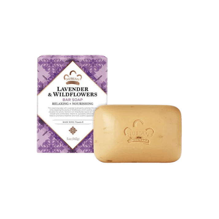 Nubian Heritage Bar Soap Shea Butter with Lavender & Wildflowers - 5 oz - Yado African & Caribbean Market